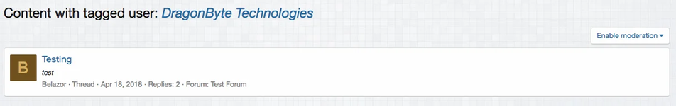 [DBTech] DragonByte User Tagging
