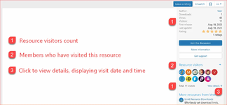[XenCustomize] Resource Views & Visitors