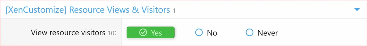 [XenCustomize] Resource Views & Visitors