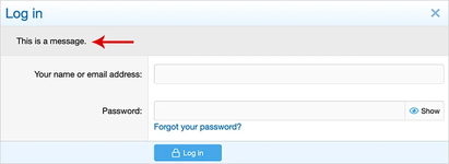 [AndyB] Log in show message