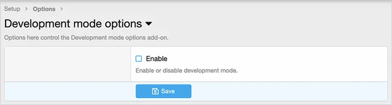 [AndyB] Development mode options