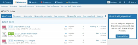 [cXF] Sidebar Widget Positions