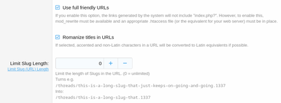 Limit Slug (URL) Length