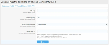 [OzzModz] TMDb TV Thread Starter: IMDb API