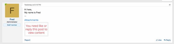 [XFA] Like Or Reply To View Attachment - XF2