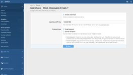 [UserCheck] Block Disposable Emails