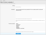 Gemini content moderation